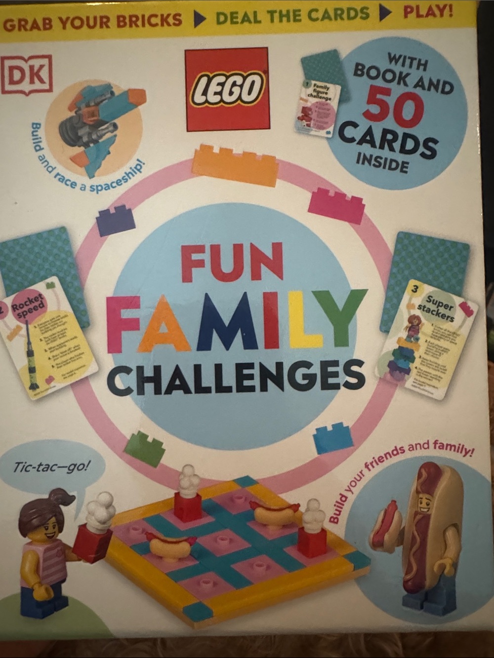 LEGO Fun Family Challenges - Multi Color Kids Toy Card Game with Book